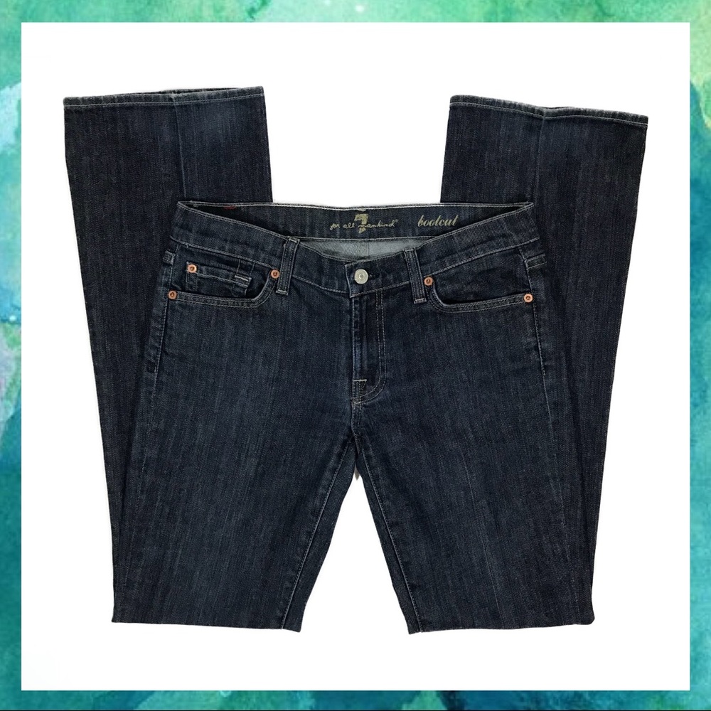 7 For All Mankind Dark Wash Bootcut Jeans Like New